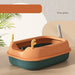 Semi-Enclosed Antler Cat Litter Box High Border Anti-Splash Cat Litter Box