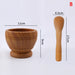 Household Pressing Garlic Ginger Spices Mashing Pot Manual Mashing Stone Wood Mortar