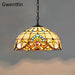 Vintage Tiffany Pendant Lights Stained Glass Hanging Lamp Home Decor