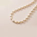 Sterling Silver Natural Freshwater Pearl Charm Choker Necklace Jewelry