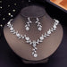 Gorgeous Crystal Tiaras Bridal Jewelry Sets Women's Crown Necklace Earrings Jewelry