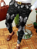 Men's Business Casual Trousers Geometric Pattern Print Straight Long Pants