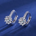 Women Fashion Cute Tiny Clear Crystal CZ Stud Earrings Sterling Silver Jewelry