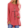 Large Size Faith Print Sweatshirt Hoodies for Comfort and Inspiration