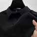 Men's Lop-Up Hollow Short Sleeved Polo Tees Ice Silk Breathable T-Shirt