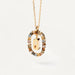 Initial Letter Pendant Necklace Colored Zircon Letter Women's Fine Jewelry