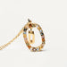 Initial Letter Pendant Necklace Colored Zircon Letter Women's Fine Jewelry
