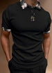 Men's Casual Short-Sleeved Polo Shirt Office Fashion Lapel T-Shirt