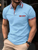 Men's Casual Short-Sleeved Polo Shirt Office Fashion Lapel T-Shirt