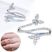 Sterling Silver Sparkling Head Princess Flower Rings Women's Fashion Jewelry