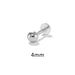 Multi Size White Zircon Earrings Women Sterling Silver Piercing Stud Earring Jewelry