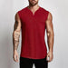 Plain Cotton V-Neck Fitness Tank Top Gym Bodybuilding Sleeveless Vest Tees