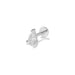 Multi Size White Zircon Earrings Women Sterling Silver Piercing Stud Earring Jewelry
