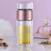 High Borosilicate Glass Tea Tumbler – Double-Layer Insulated Water Bottle