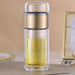 High Borosilicate Glass Tea Tumbler – Double-Layer Insulated Water Bottle