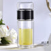 High Borosilicate Glass Tea Tumbler – Double-Layer Insulated Water Bottle