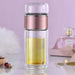 High Borosilicate Glass Tea Tumbler – Double-Layer Insulated Water Bottle