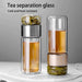 High Borosilicate Glass Tea Tumbler – Double-Layer Insulated Water Bottle