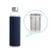 High-Temperature Resistant Glass Sport Water Bottle with Tea Infuser