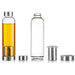 High-Temperature Resistant Glass Sport Water Bottle with Tea Infuser