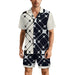 Men's Ice Silk Short Sleeved Pajama Set With Lightweight Comfort Fabric