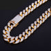 Men's Heavy Iced Zircon Cuban Link Necklace Choker Bling Hip Hop Jewelry