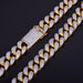 Men's Heavy Iced Zircon Cuban Link Necklace Choker Bling Hip Hop Jewelry