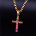Cross Pendant Gold Silver Plated Copper Material Hip Hop Pendant Jewelry