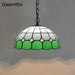 Tiffany Simple Pendant Light Mediterranean Stained Glass Hanging Lamp Home Decor