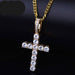 Cross Pendant Gold Silver Plated Copper Material Hip Hop Pendant Jewelry