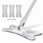 Manual Extrusion Floor Mop Hand Free Washing Flat Mop With Microfiber Replace Pads Floor Cleaning Tools