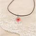 Handmade Transparent Resin Dried Flower Pendant Necklace Round Glass Jewelry For Women