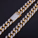 Men's Heavy Iced Zircon Cuban Link Necklace Choker Bling Hip Hop Jewelry