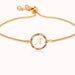 Colorful Rainbow Zircon Initial Letter Bracelet Jewelry For Women