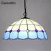 Tiffany Simple Pendant Light Mediterranean Stained Glass Hanging Lamp Home Decor