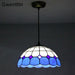 Tiffany Simple Pendant Light Mediterranean Stained Glass Hanging Lamp Home Decor