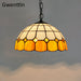 Tiffany Simple Pendant Light Mediterranean Stained Glass Hanging Lamp Home Decor