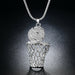 Basketball And Hoop Ice Gold Men Women Necklace Gold Silver Pendant Long Chain Necklace
