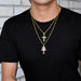 Cross Pendant Gold Silver Plated Copper Material Hip Hop Pendant Jewelry