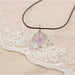 Handmade Transparent Resin Dried Flower Pendant Necklace Round Glass Jewelry For Women