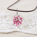 Handmade Transparent Resin Dried Flower Pendant Necklace Round Glass Jewelry For Women