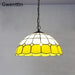 Tiffany Simple Pendant Light Mediterranean Stained Glass Hanging Lamp Home Decor