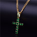 Cross Pendant Gold Silver Plated Copper Material Hip Hop Pendant Jewelry