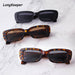 Luxury Brand Square Sun Glasses Travel Small Rectangle Women Retro Sunglasses