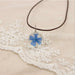 Handmade Transparent Resin Dried Flower Pendant Necklace Round Glass Jewelry For Women