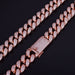 Men's Heavy Iced Zircon Cuban Link Necklace Choker Bling Hip Hop Jewelry
