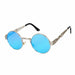New Fashion Gothic Unisex Steampunk HD Mirror Round Sunglasses