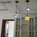 Tiffany Simple Pendant Light Mediterranean Stained Glass Hanging Lamp Home Decor