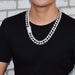 Men's Heavy Iced Zircon Cuban Link Necklace Choker Bling Hip Hop Jewelry