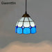 Tiffany Simple Pendant Light Mediterranean Stained Glass Hanging Lamp Home Decor